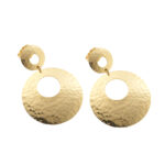 Orecchini pendenti Nuova Retrò con effetto martellato diam. cm.4-0