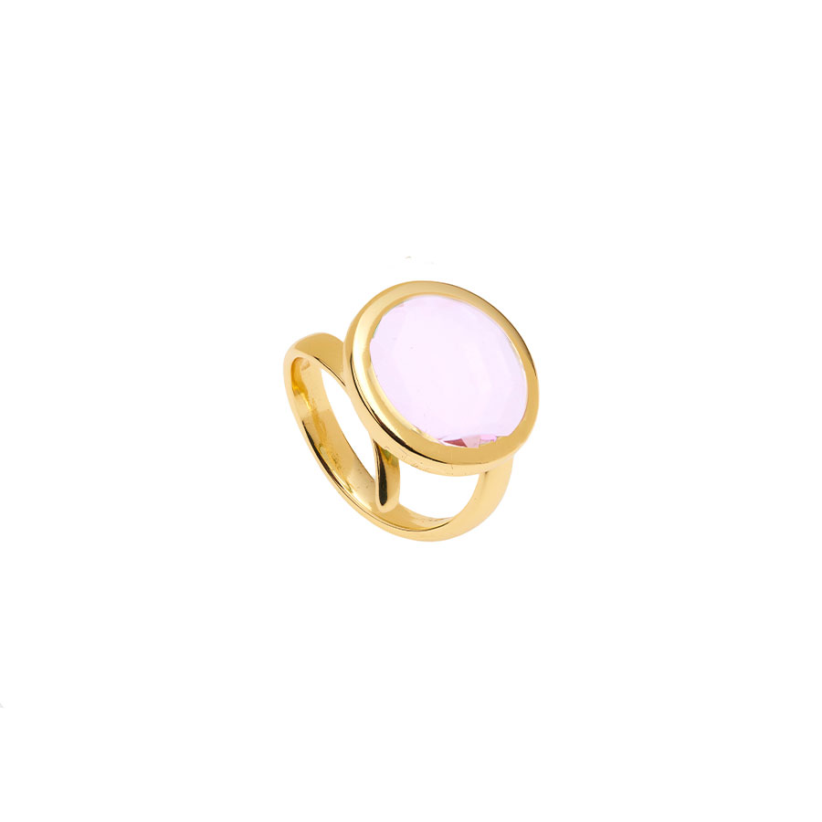 Anello regolabile Le Chicche con pasta vitrea rosa baby 16mm-0