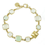 Bracciale Aquacaramelle con paste vitree verdi taglio antico-0