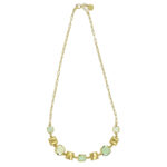 Collana Aquacaramelle con paste vitree verdi taglio antico-0