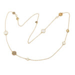 Collana Tonde Reverse con pavé di zirconi e paste vitree. Cm.108 -0